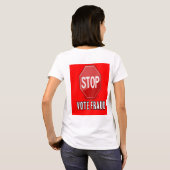 Stop stemfraude t-shirt (Achterkant volledig)