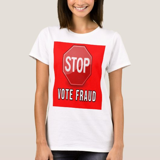 Stop stemfraude t-shirt (Voorkant)