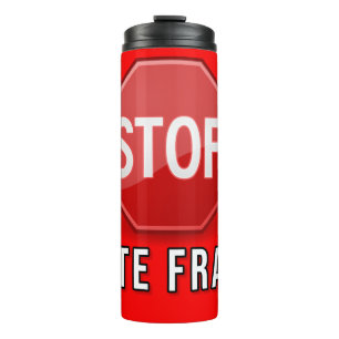 Stop stemfraude thermosbeker