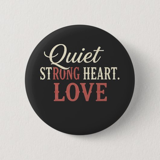 STOP Sterke Hart Liefde  Ronde Button 5,7 Cm (Voorkant)