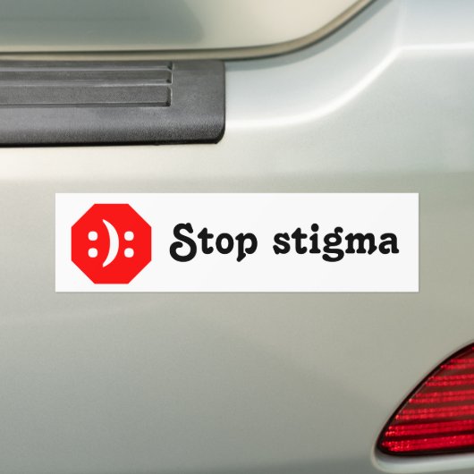 Stop stigma bumpersticker (Op auto)