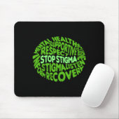 Stop stigma mental health awareness warrior muismat (Met muis)