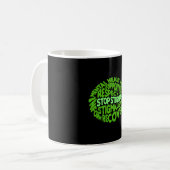 Stop stigma mentale gezondheidsbewustzijn warrior koffiemok (Voorkant links)