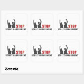 Stop Straatintimidatie Mensen Stickers - groot (Vel)