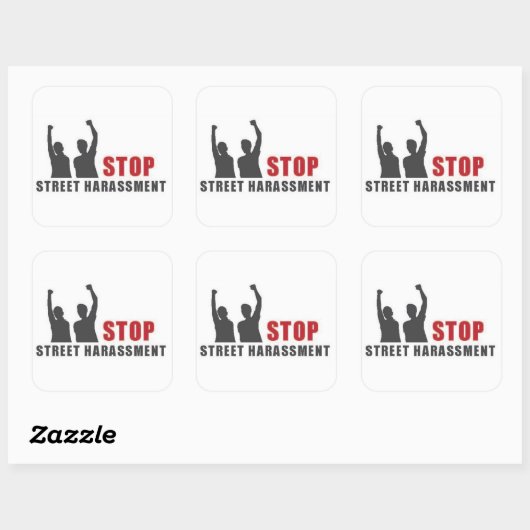 Stop Straatintimidatie Mensen Stickers - groot (Vel)