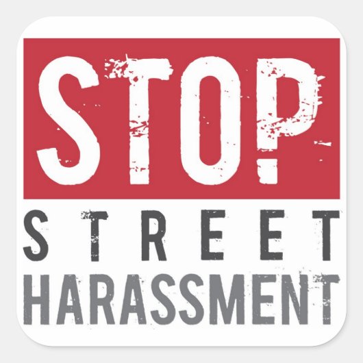 Stop Straatintimidatie Stickers - Groot (Voorkant)