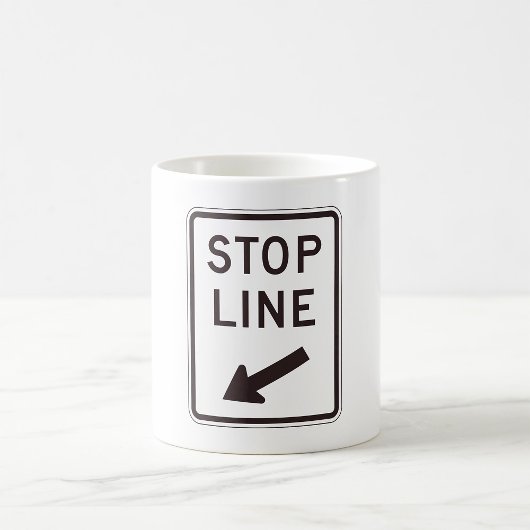 Stop streep weg teken koffiemok