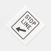Stop streep weg teken servet (Hoek)