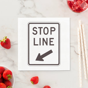 Stop streep weg teken servet