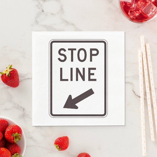 Stop streep weg teken servet