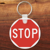 Stop Street Road Sign Symbool Attach Traffic Sleutelhanger (Voorkant)