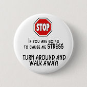 Stop stress ronde button 5,7 cm (Voorkant)