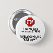 Stop stress ronde button 5,7 cm (Voorkant /achterkant)