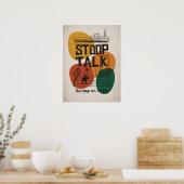 Stop talk op 125th in Harlem Poster (Keuken)