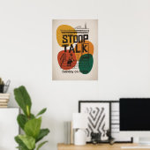 Stop talk op 125th in Harlem Poster (Thuiskantoor)