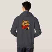 Stop Talking Bro – Bold Attitude Hoodie (Achterkant volledig)