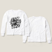 Stop Talking Bro – Bold Attitude T-Shirt (Voorkant /achterkant)