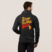 Stop Talking Bro – Bold Attitude T-Shirt Tri-Blend (Achterkant volledig)