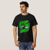 Stop Talking Bro – Bold Attitude T-Shirt Tri-Blend (Voorkant volledig)