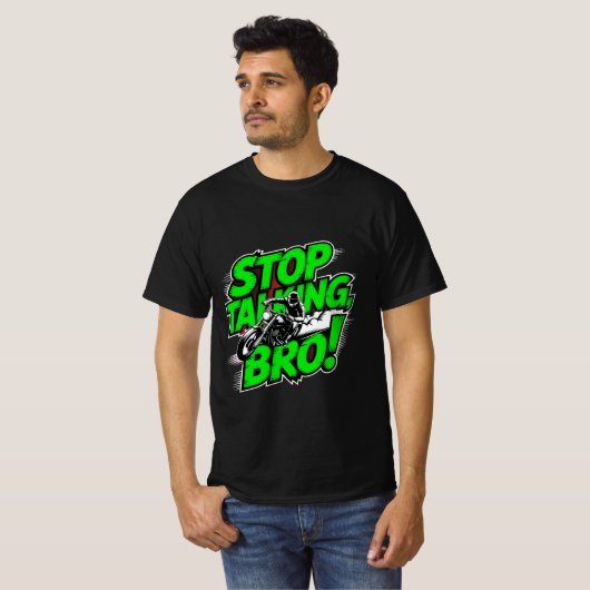 Stop Talking Bro – Bold Attitude T-Shirt Tri-Blend (Voorkant volledig)