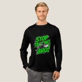 Stop Talking Bro – Bold Attitude T-Shirt Tri-Blend (Voorkant)