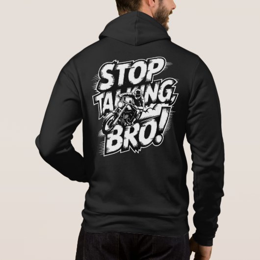 Stop Talking Bro – Bold Attitude T-Shirt Tri-Blend (Achterkant)
