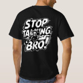 Stop Talking Bro – Bold Attitude T-Shirt Tri-Blend (Achterkant)