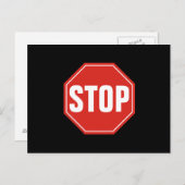 STOP-teken Briefkaart (Voorkant / Achterkant)
