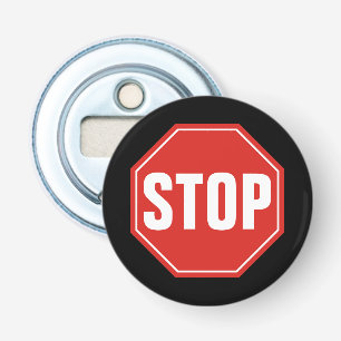 STOP-teken Button Flesopener