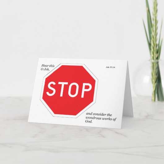 Stop Teken Devotioneel Wenskaart Kaart (Voorkant)