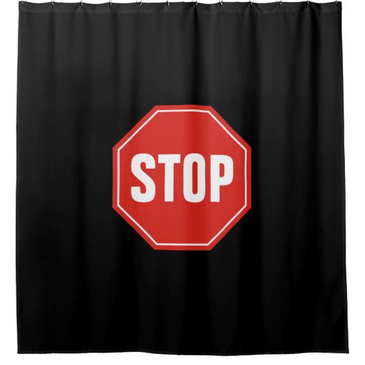 STOP-teken Douchegordijn (Voorkant)