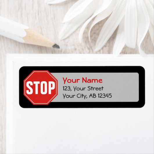 STOP-teken Etiket (Insitu)