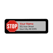 STOP-teken Etiket (Voorkant)