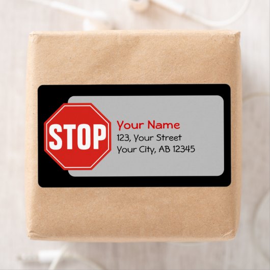 STOP-teken Etiket (Insitu)