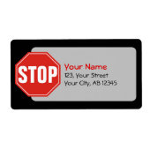 STOP-teken Etiket (Voorkant)