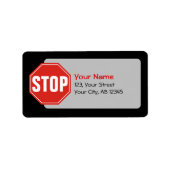STOP-teken Etiket (Voorkant)