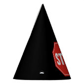 STOP-teken Feesthoedjes (Links)