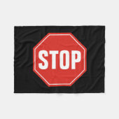STOP-teken Fleece Deken (Voorkant (Horizontaal))