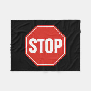 STOP-teken Fleece Deken