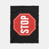 STOP-teken Fleece Deken (Voorkant)