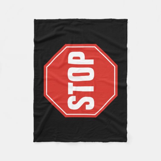 STOP-teken Fleece Deken (Voorkant)
