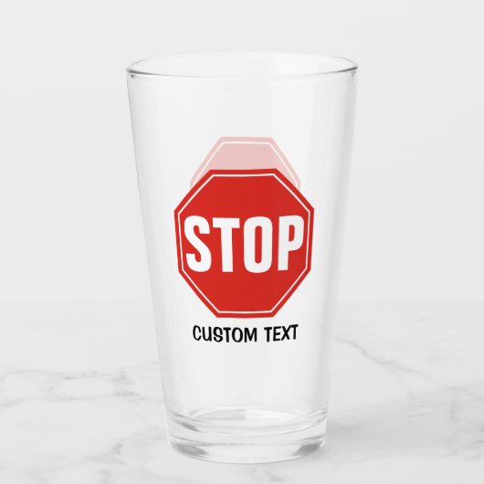 STOP-teken Glas (Voorkant)
