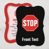 STOP-teken Kaart (Voorkant / Achterkant)