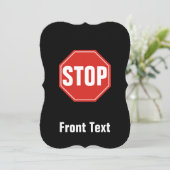 STOP-teken Kaart (Staand voorkant)