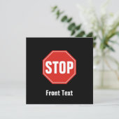 STOP-teken Kaart (Staand voorkant)