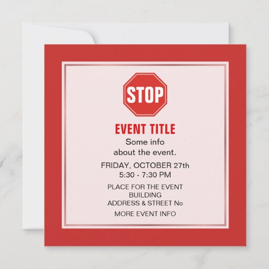 STOP-teken Kaart (Achterkant)