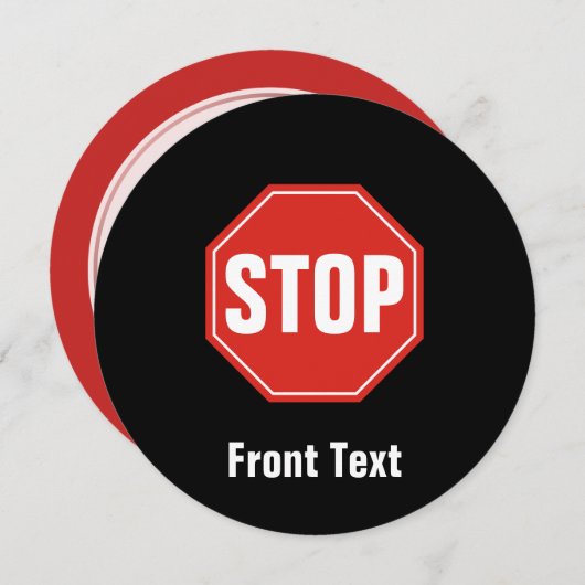 STOP-teken Kaart (Voorkant / Achterkant)