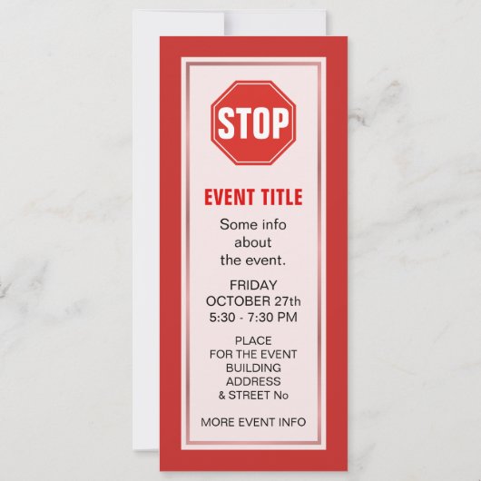 STOP-teken Kaart (Achterkant)