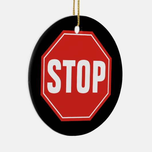 STOP-teken Keramisch Ornament (Rechts)