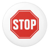 STOP-teken Keramische Knop (Voorkant)